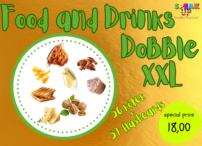 FOOD and DRINKS DoBBle XXL + flashcards - Speak UP zdjęcie 1