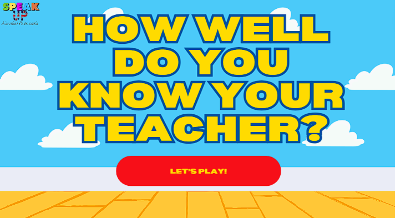 FREE How Well Do You Know Your Teacher?  - Speak UP zdjęcie 1