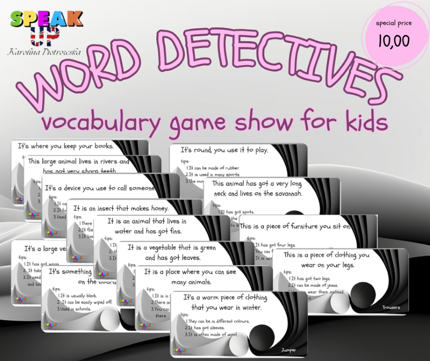 WORD DETECTIVES vocabulary game show for kids - Speak UP zdjęcie 1