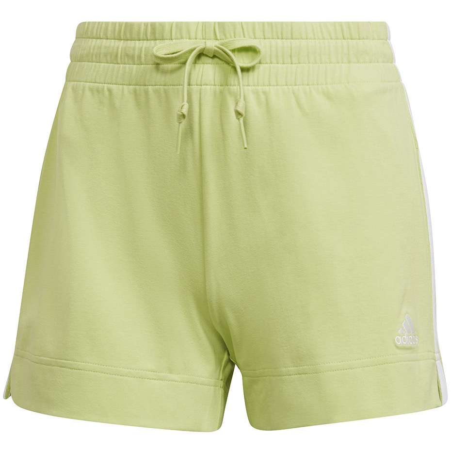 Spodenki damskie adidas Essentials Slim 3-Stripes Shorts zielone HE9361 - ADIDAS zdjęcie 2