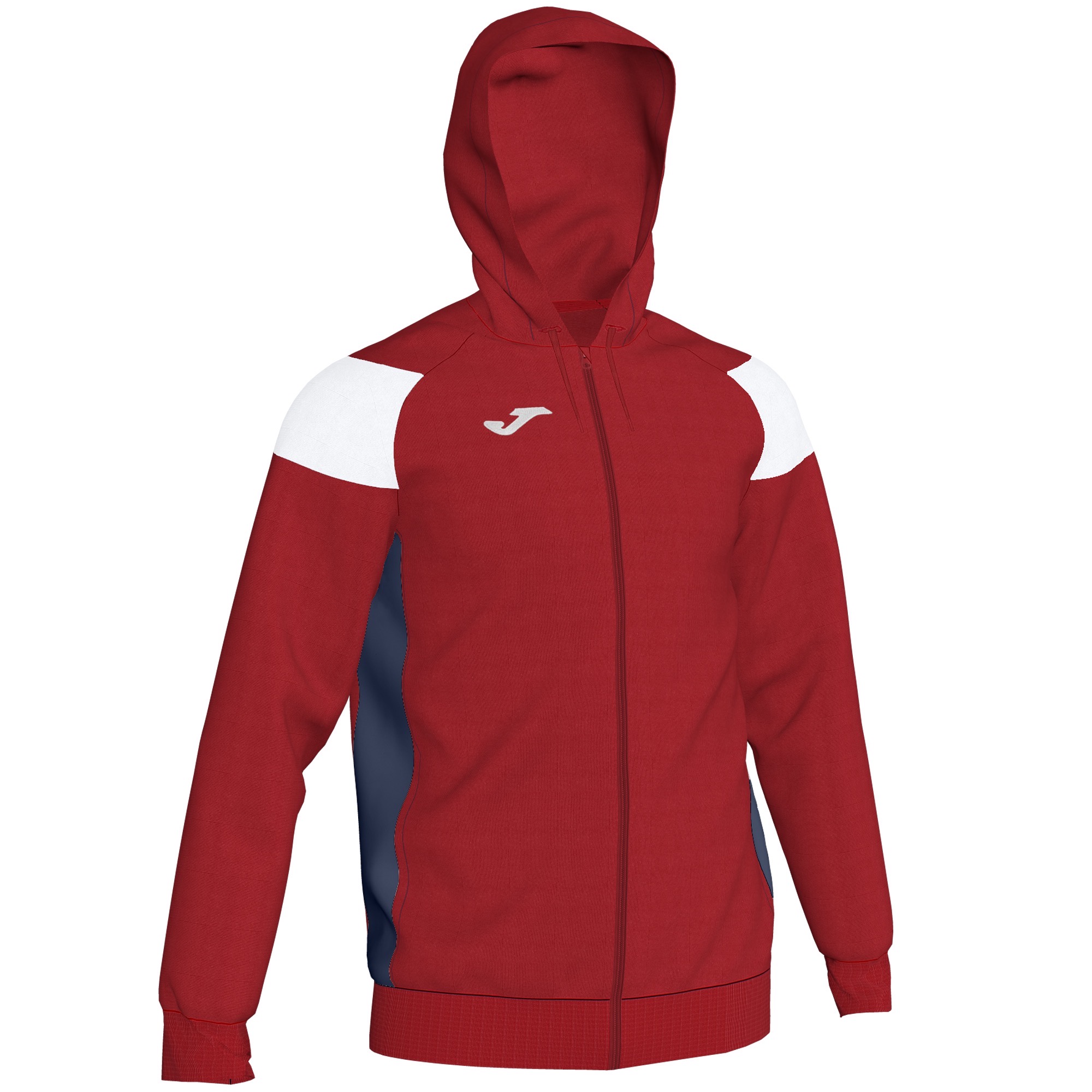 JOMA JACKET HOODIE POLY CREW III JUNIOR RED-WH-NAV 101271.602 - JOMA zdjęcie 4