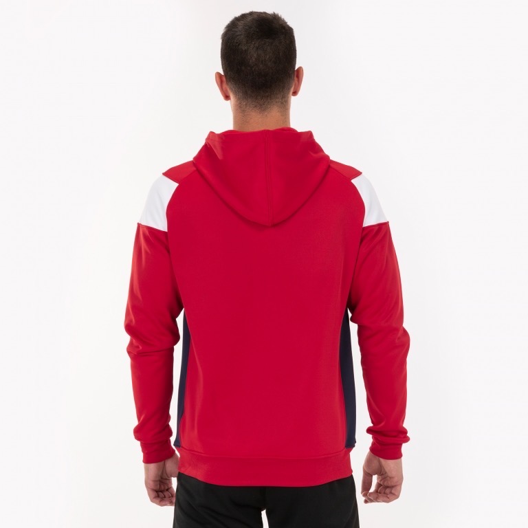 JOMA JACKET HOODIE POLY CREW III JUNIOR RED-WH-NAV 101271.602 - JOMA zdjęcie 2