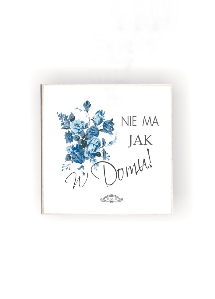 Magnes Zawieszka Kwadrat 01 - Nie ma jak w domu... - MKW/01/354 zdjęcie 1