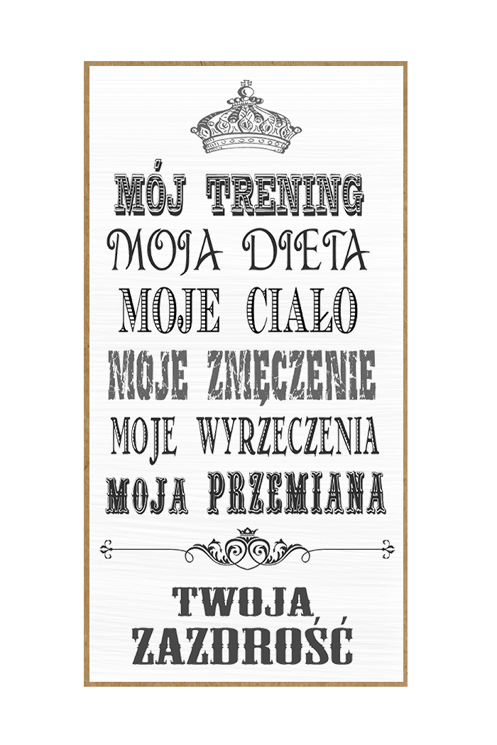 Tabliczka 08 - Mój trening... - TC/08/441 zdjęcie 1