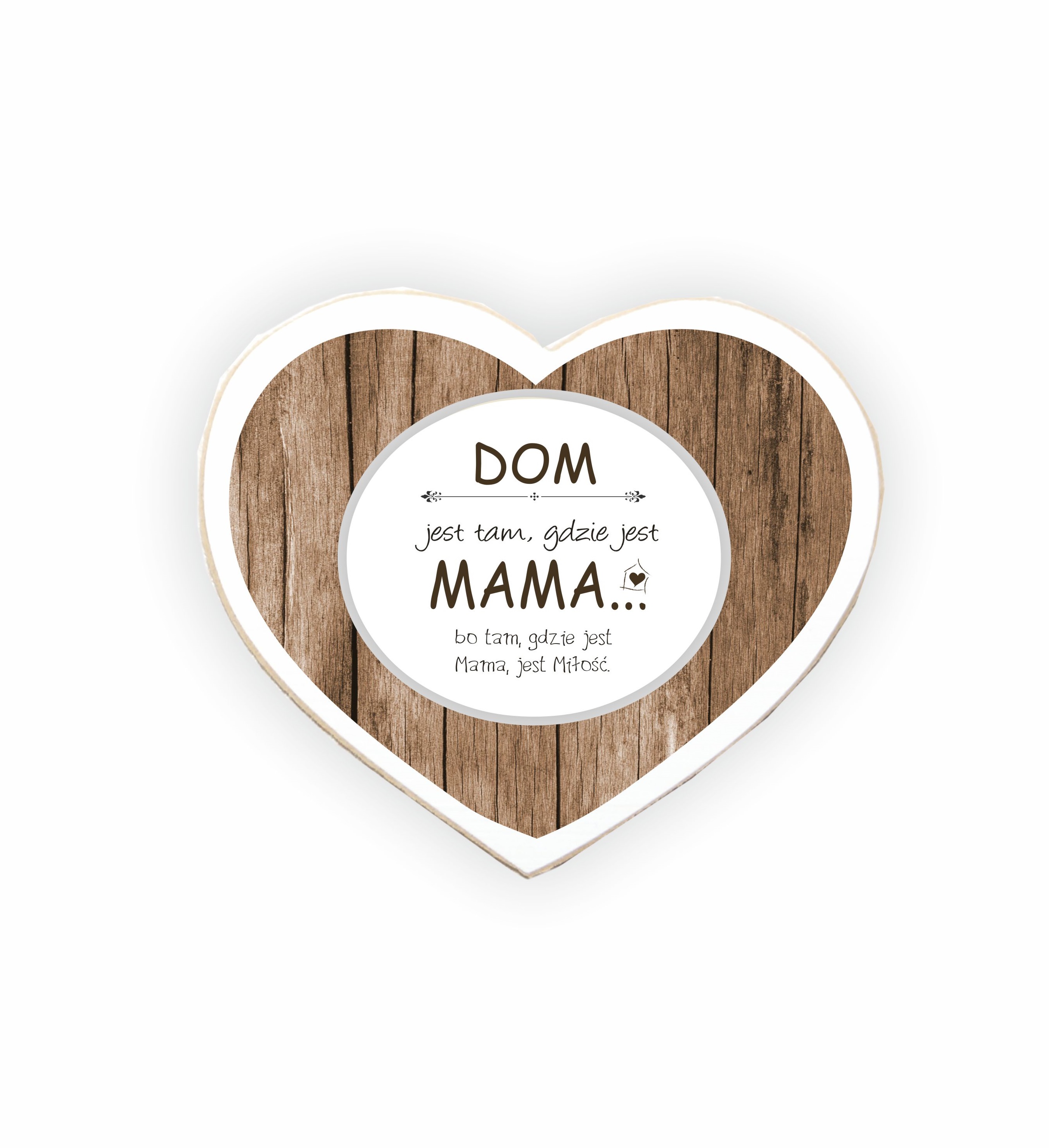 Magnes Zawieszka Serce 02 - Dom jest tam, gdzie jest moja mama... - MS/02/13M zdjęcie 1