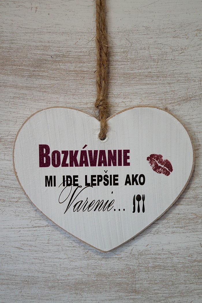 Zawieszka Serce 02 - Bozkavanie mi ide lepsie...  - S/02/161SK zdjęcie 1