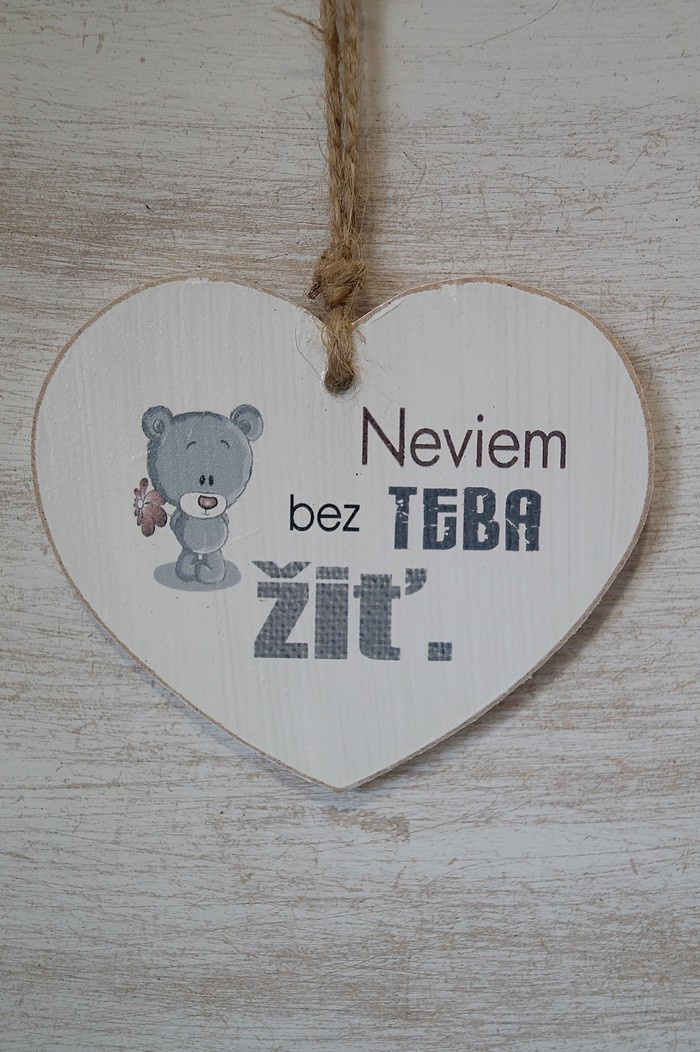 Zawieszka Serce 02 - Neviem bez teba zit...  - S/02/06SK zdjęcie 1