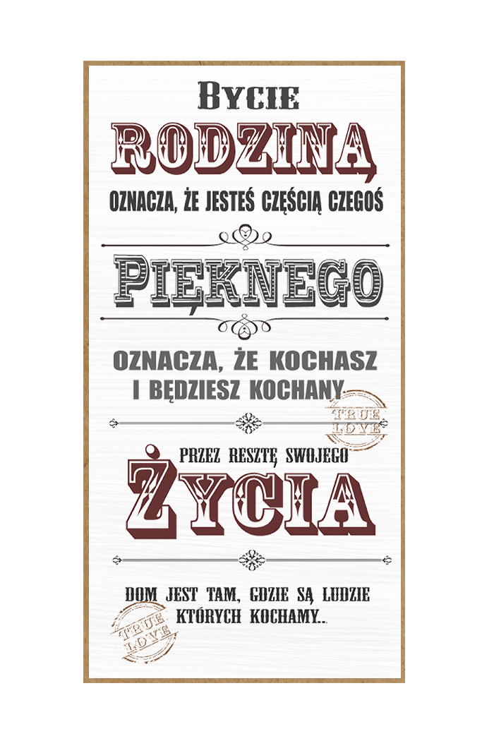 Tabliczka 08 - Bycie rodziną oznacza, że jesteś... - TC/08/483 zdjęcie 1