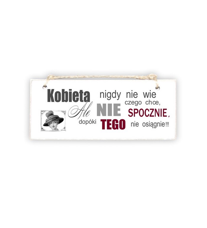 Tabliczka 04 - Kobieta nigdy... - TC/04/41 zdjęcie 1