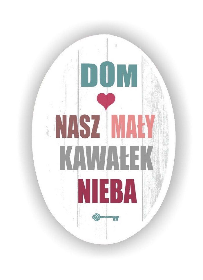 Zawieszka Elipsa 05 - Dom nasz mały... - E/05/532 pion zdjęcie 1