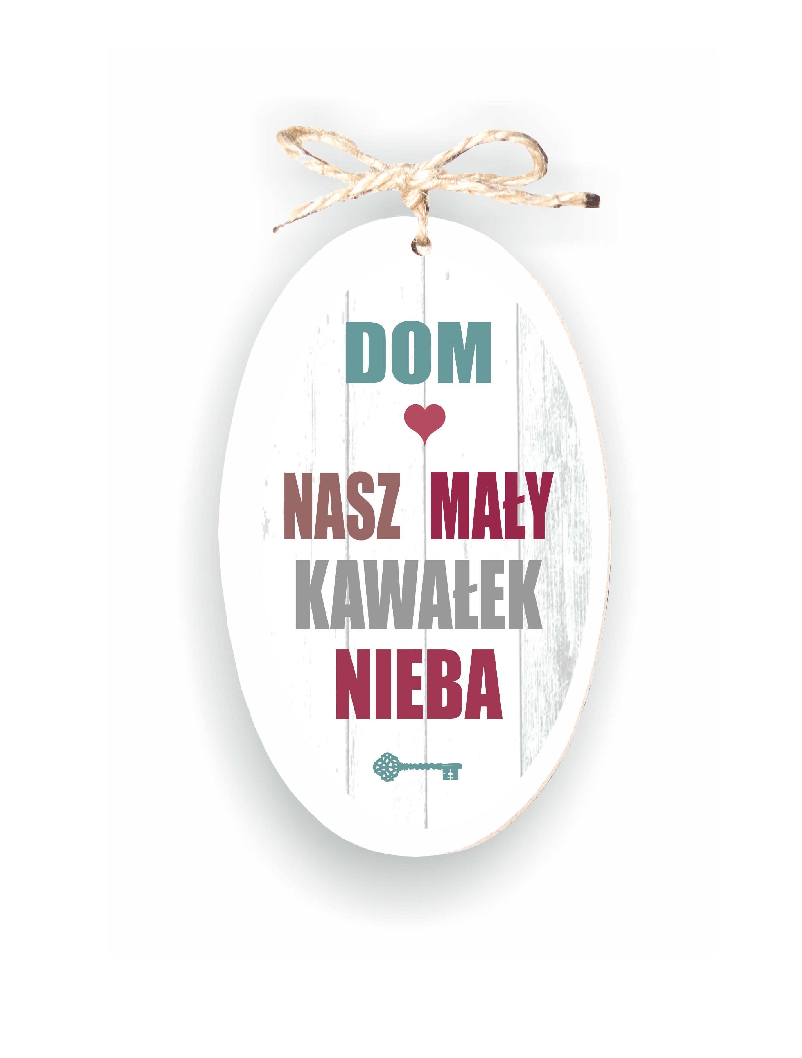 Zawieszka Elipsa 02 - Dom nasz mały...- E/02/532 pion zdjęcie 1