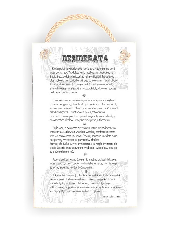 Tabliczka 06 -Desiderata... - TC/06/553 zdjęcie 1