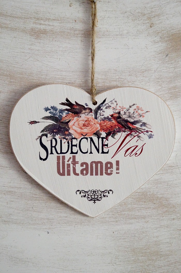 Zawieszka Serce 04 - Srdecne vas vitame... - S/04/237SK zdjęcie 1