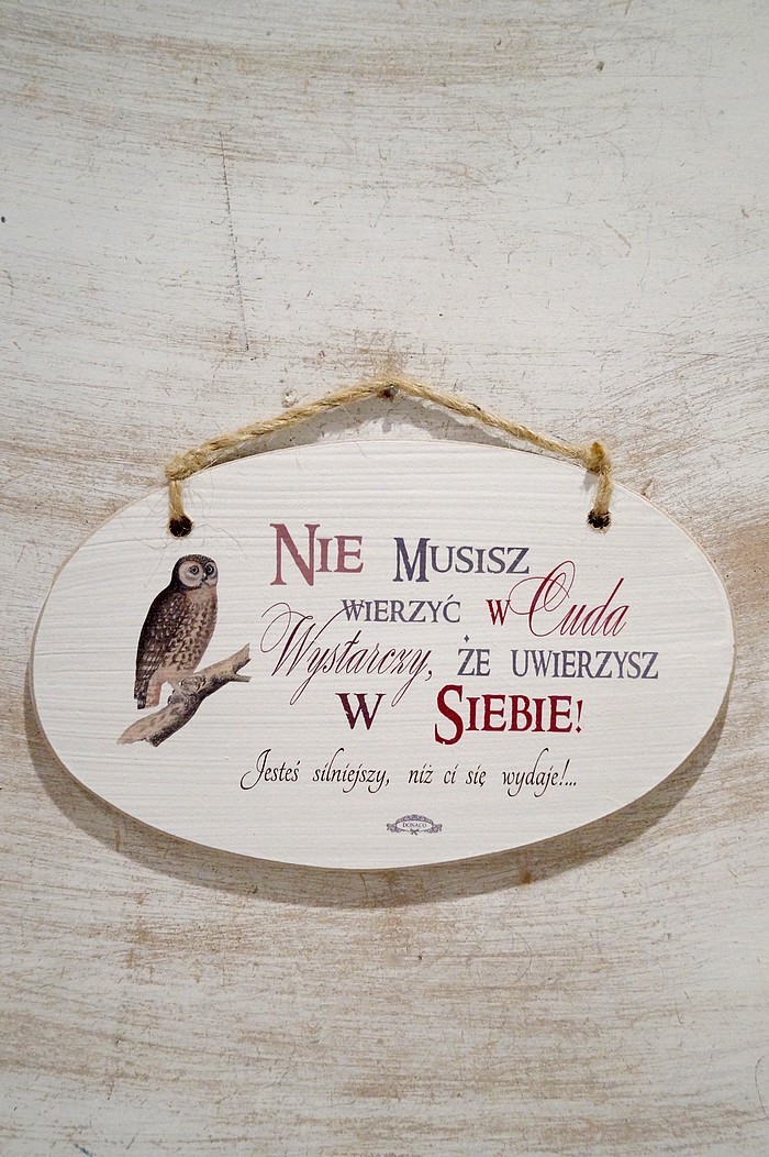 Zawieszka Elipsa 01 - Nie musisz wierzyć w cuda.. - E/01/204 zdjęcie 1