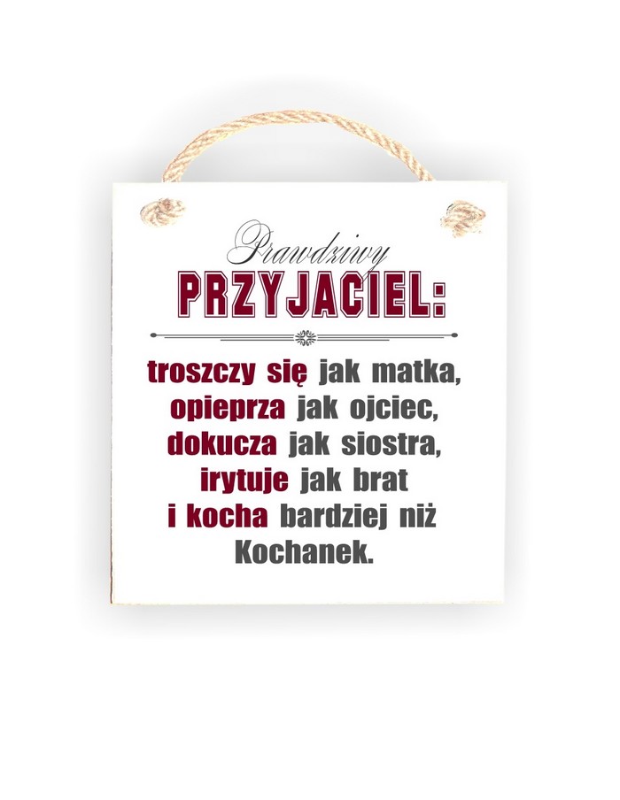 Tabliczka 05 - Przyjaciel troszczy się jak...- TC/05/625 zdjęcie 1