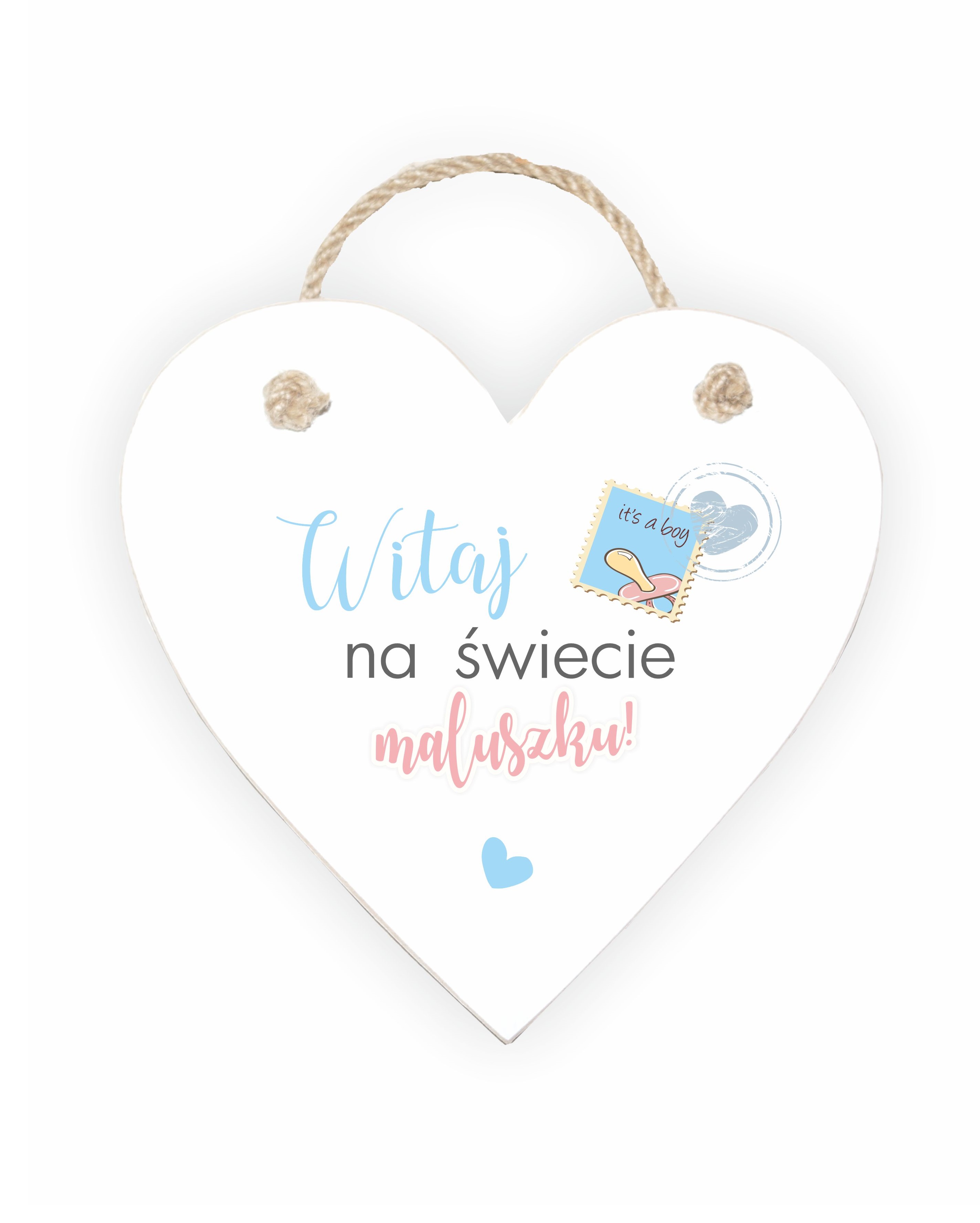 Zawieszka Serce 05 - Witaj na świecie maluszku!... - S/05/637CH zdjęcie 1