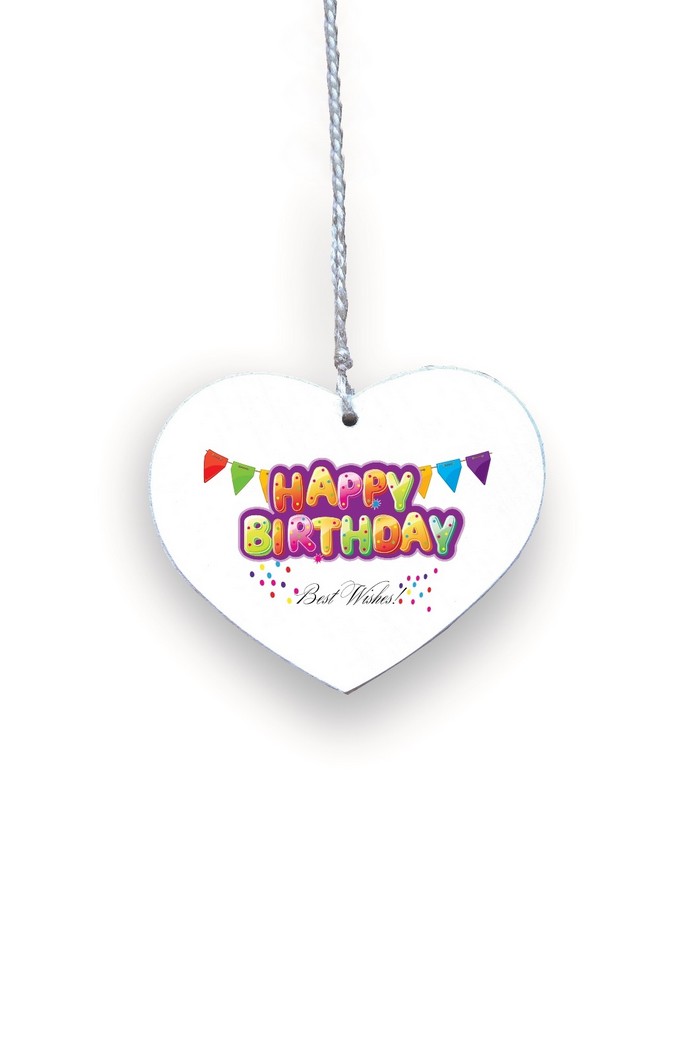 Zawieszka Serce 02 - Happy birthday...  - S/02/15EN zdjęcie 1