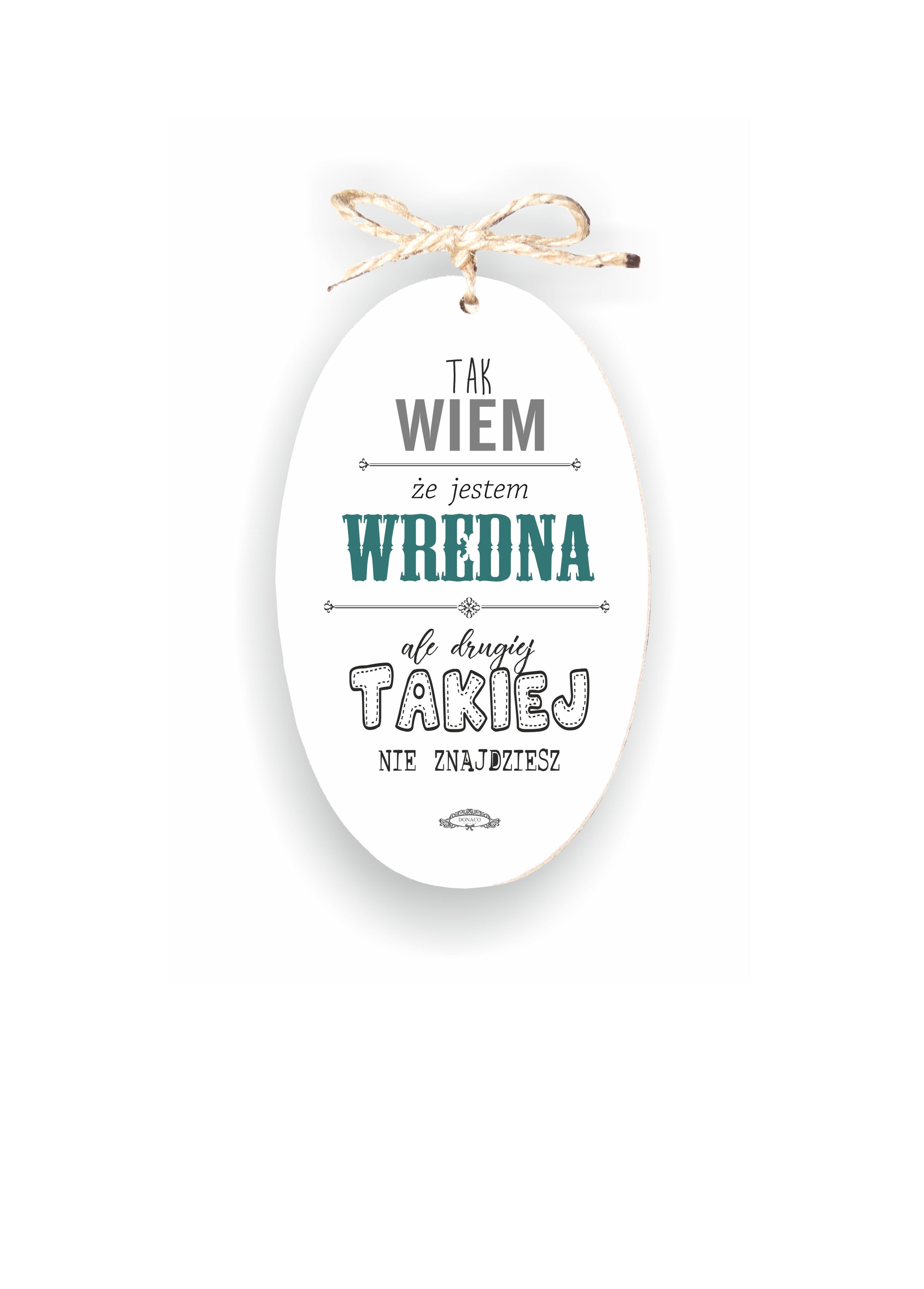 Zawieszka Elipsa 01 - Tak wiem że jestem... - E/01/670 pion zdjęcie 1