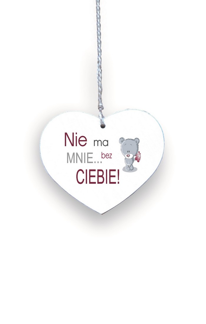 Zawieszka Serce 02 - Nie ma mnie bez Ciebie - S/02/06 zdjęcie 1