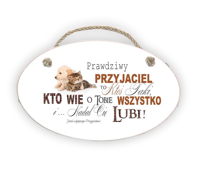 Zawieszka Elipsa 05 - Prawdziwy przyjaciel... - E/05/125 zdjęcie 1