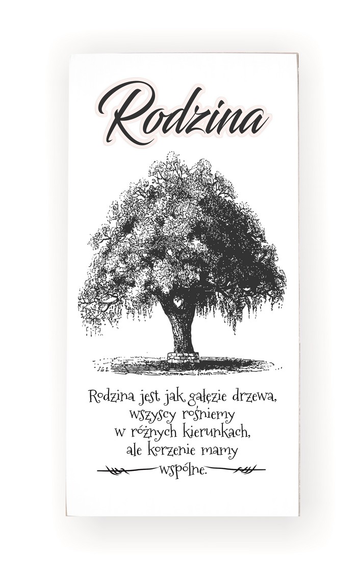 Tabliczka 08 - Rodzina (czarno-biały) - TC/08/1076 zdjęcie 1