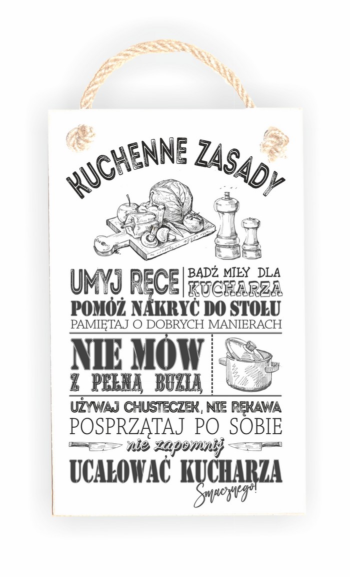 Tabliczka 06 - Kuchenne zasady... - TC/06/1136 zdjęcie 1