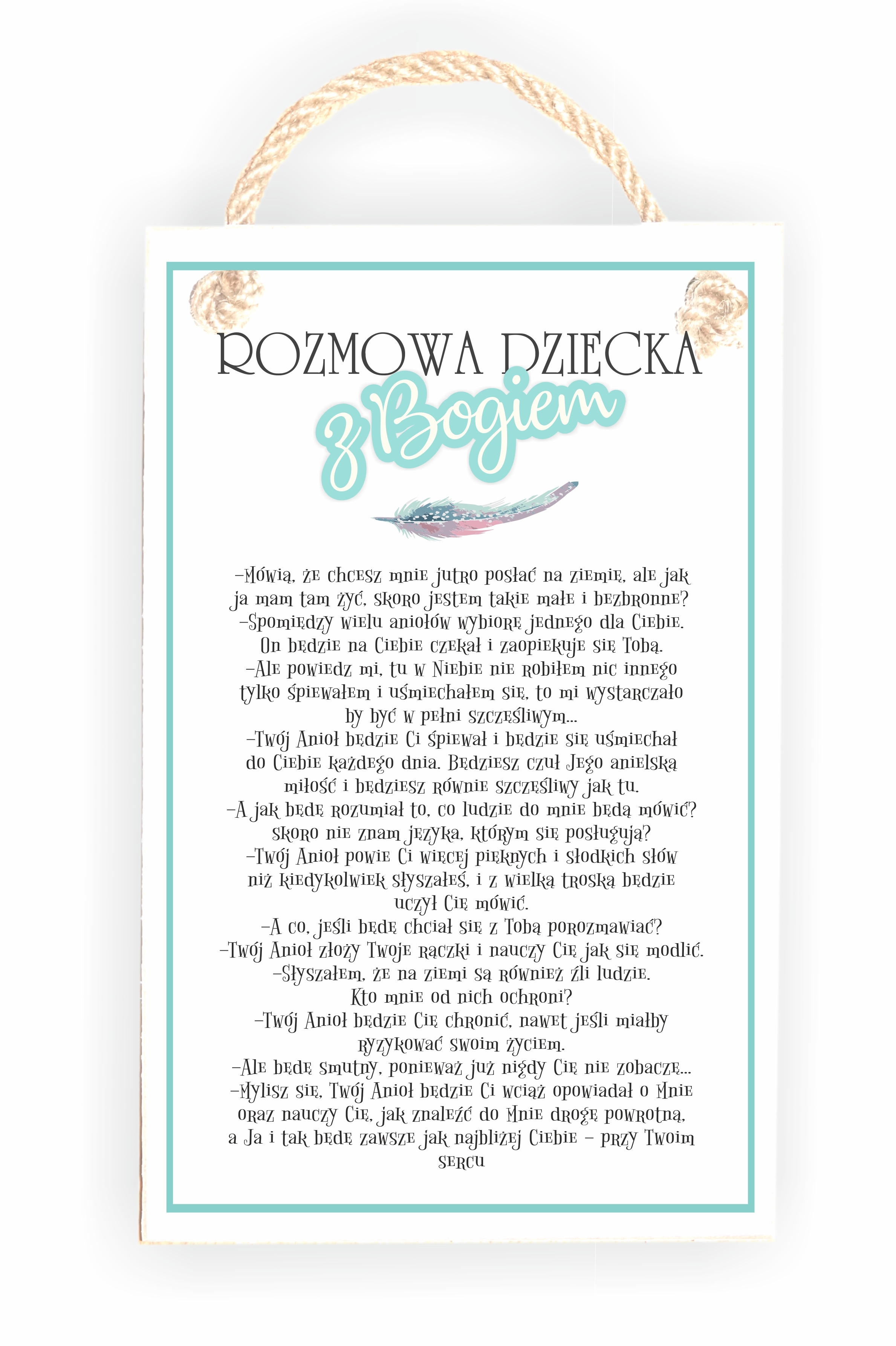 Tabliczka 06 - Rozmowa Dziecka z Bogiem - TC/06/1180 zdjęcie 1