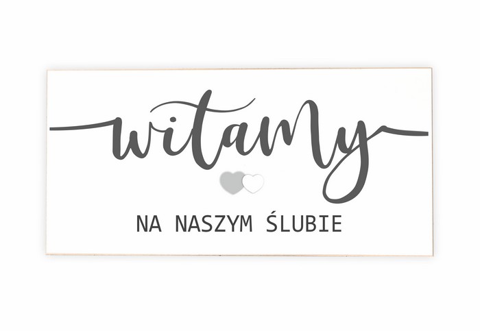 Tabliczka 08 - Witamy na naszym ślubie  - TC/08/1181 zdjęcie 1