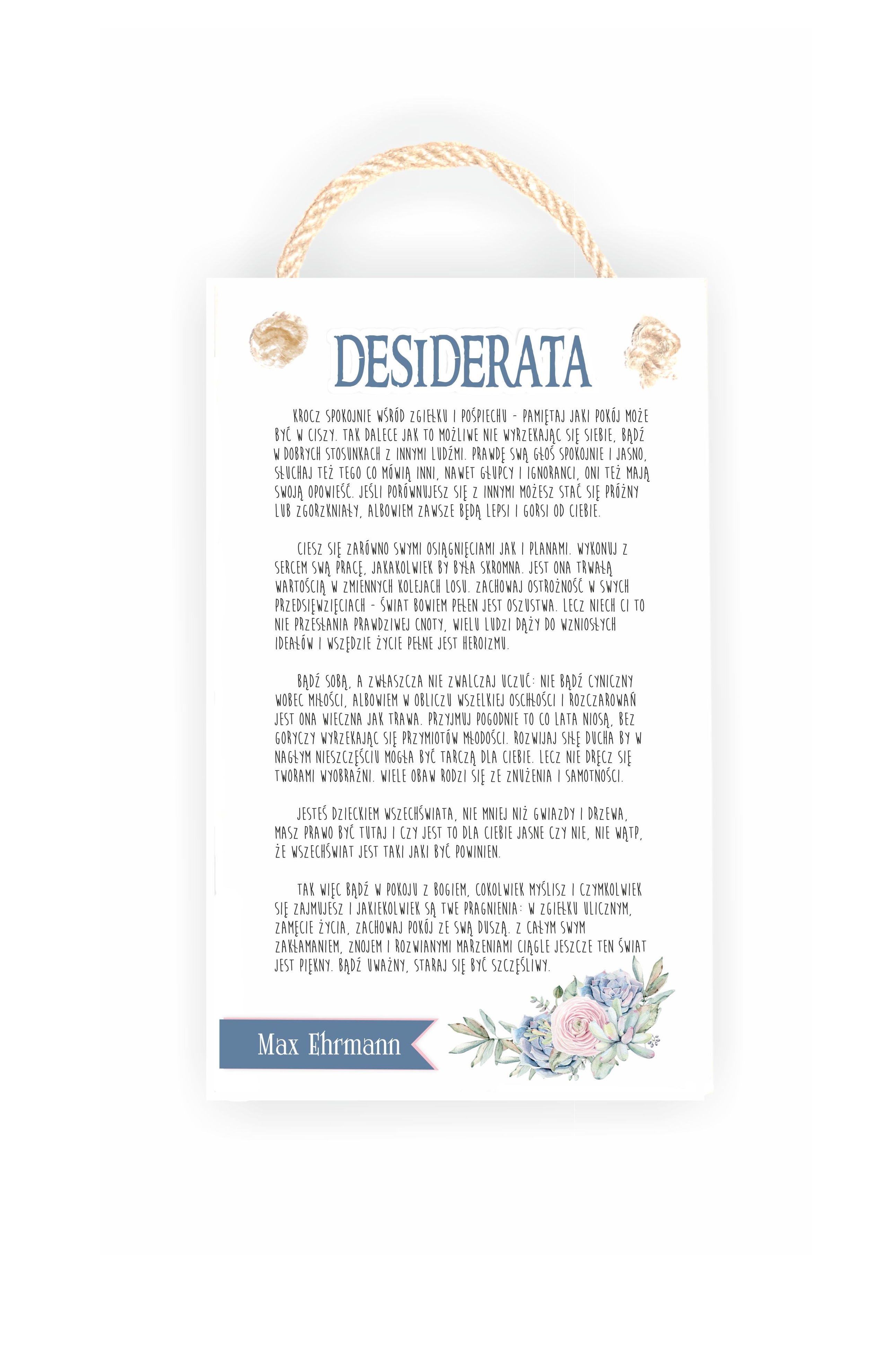 Tabliczka 06 - Desiderata - TC/06/1431 zdjęcie 1