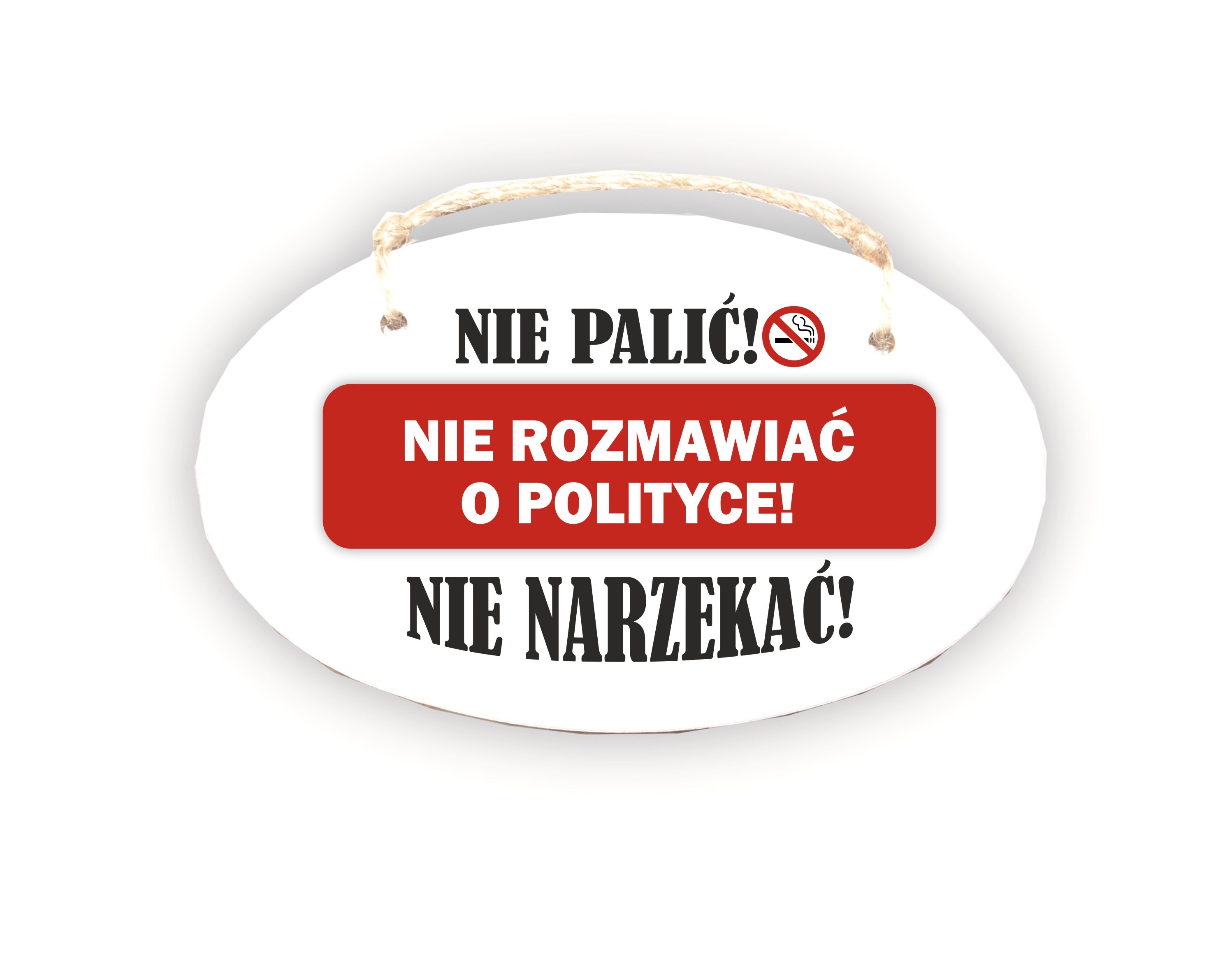  Zawieszka Elipsa 02 -  Nie palić  - E/02/1461 zdjęcie 1