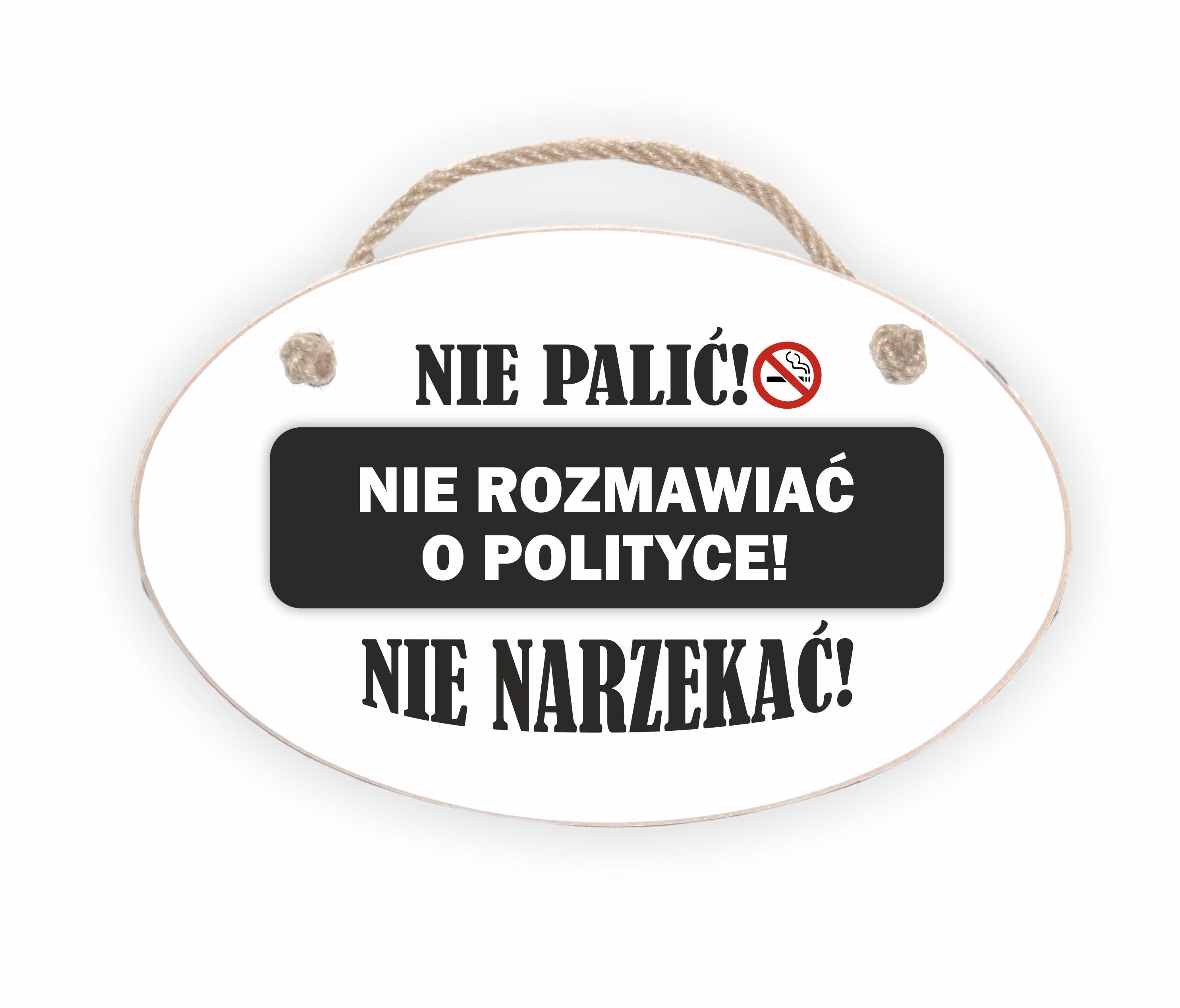 Zawieszka Elipsa 03 - Nie palić - E/03/1461 zdjęcie 1