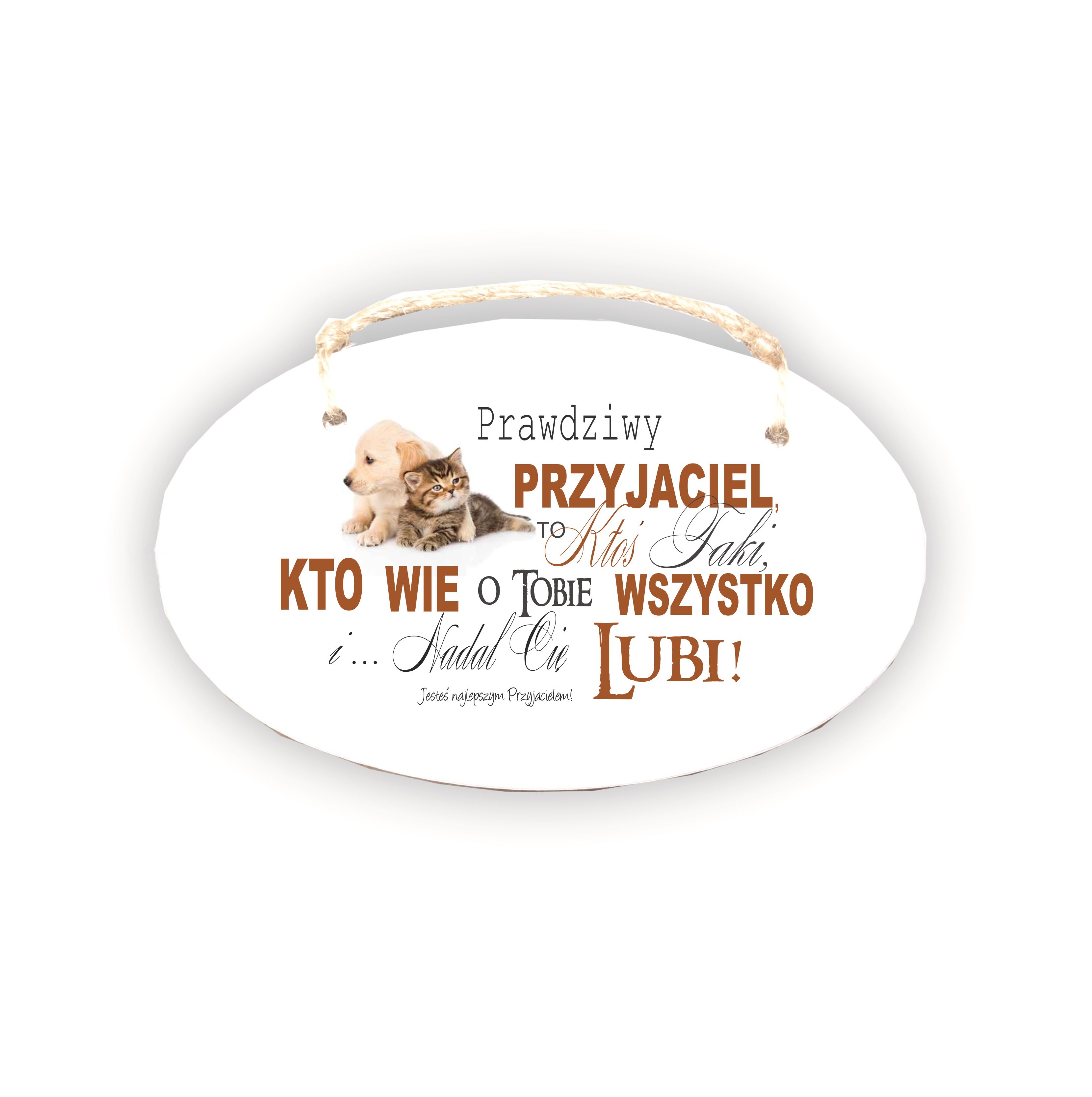 Zawieszka Elipsa 02 - Prawdziwy przyjaciel ...  E/02/125 zdjęcie 1