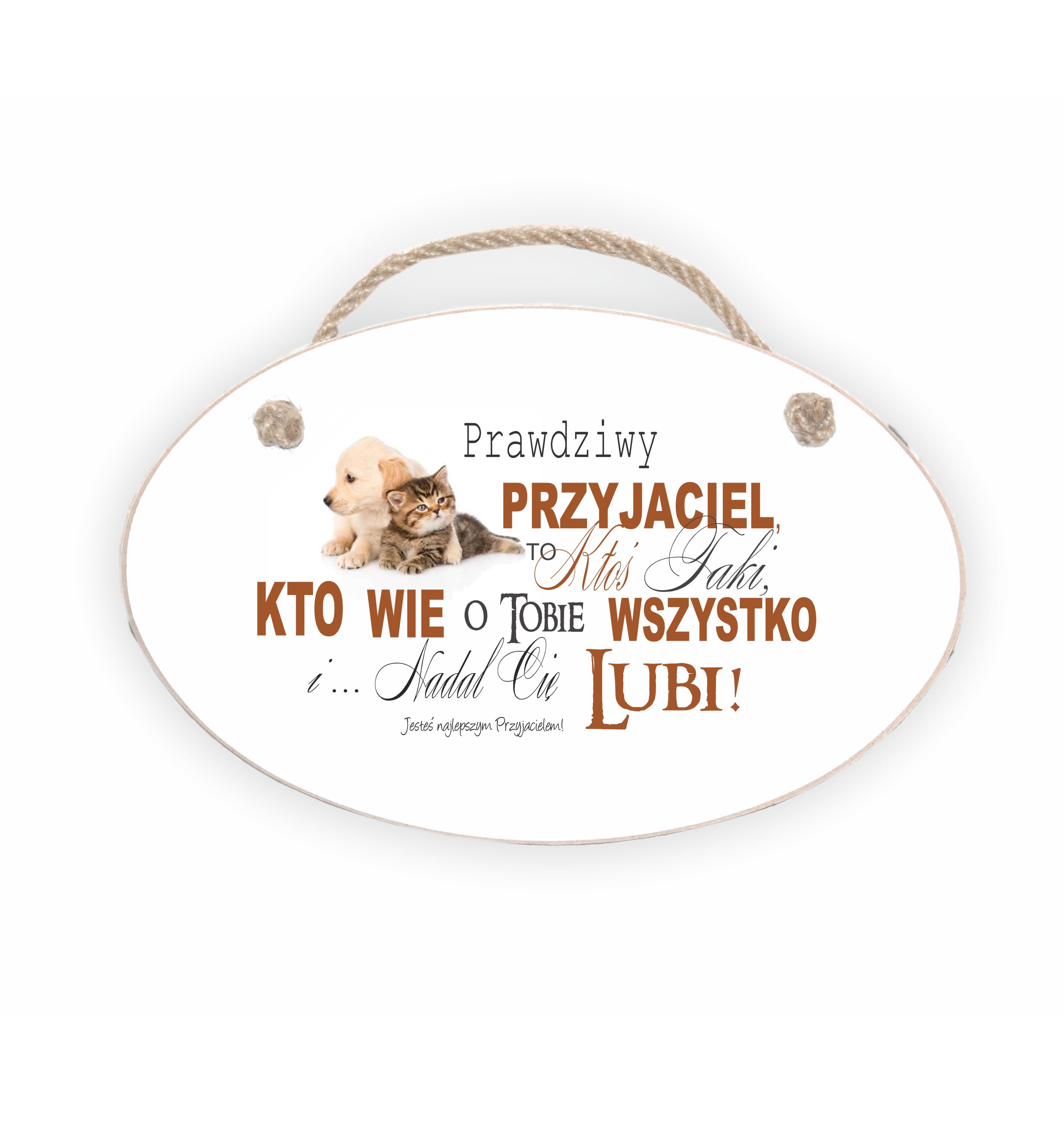 Zawieszka Elipsa 03 - Prawdziwy przyjaciel... - E/03/125 zdjęcie 1