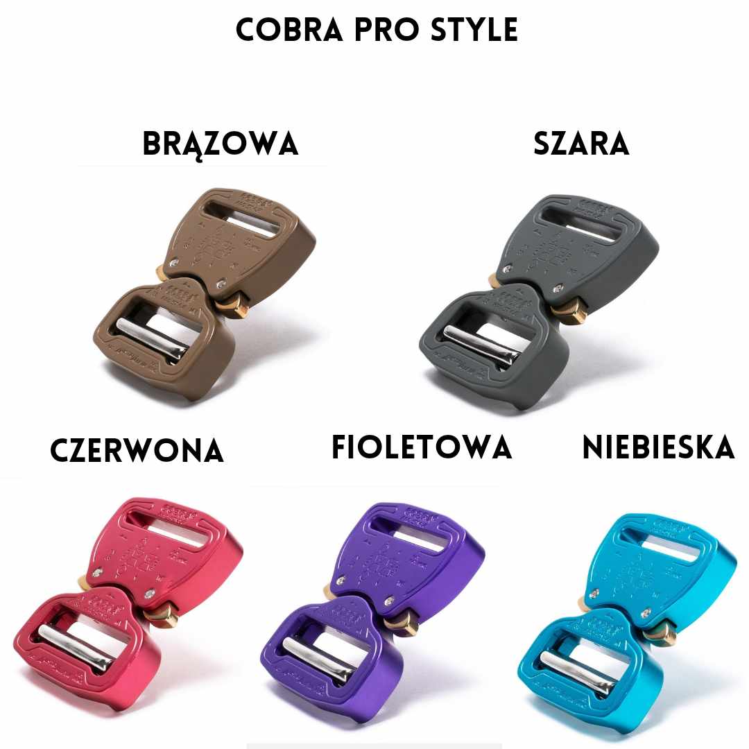 Obroża z klamrą COBRA BioThane® 38 mm dla dużego psa 18 kolorów - Psiamać zdjęcie 2