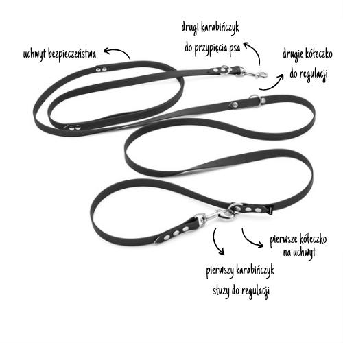 Smycz przepinana BioThane® 18 kolorów  - Psiamać zdjęcie 1