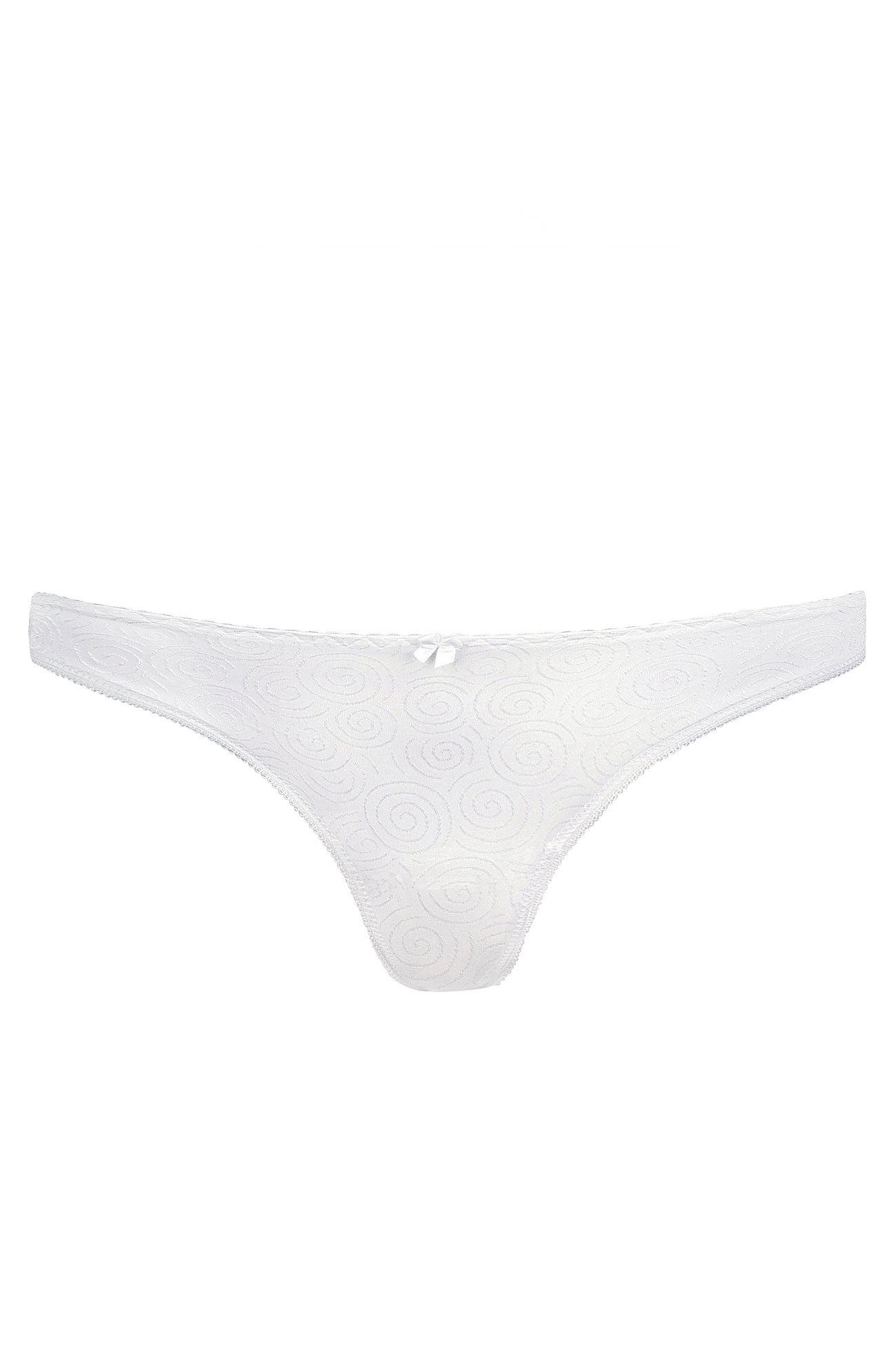 G-058 stringi z kokardką białe - Gorteks zdjęcie 3