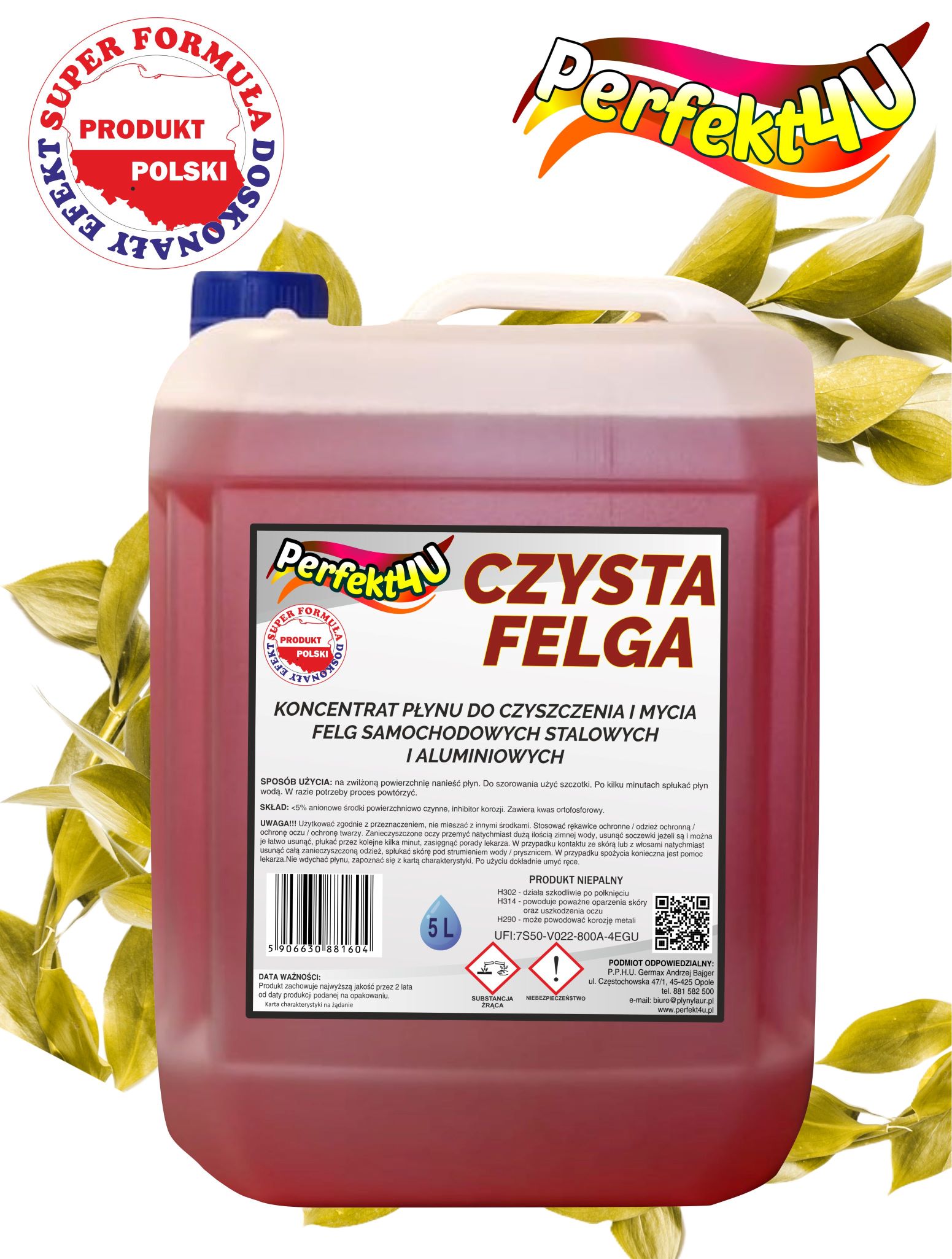 4U CZYSTA FELGA - 5L - GERMAX zdjęcie 1