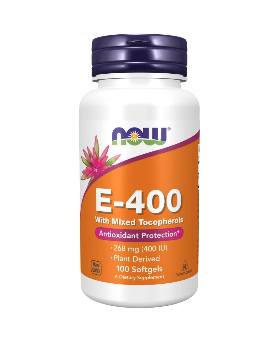 Now Foods Witamina E-400 (mieszanka tokoferoli) - 100 kapsułek zdjęcie 1