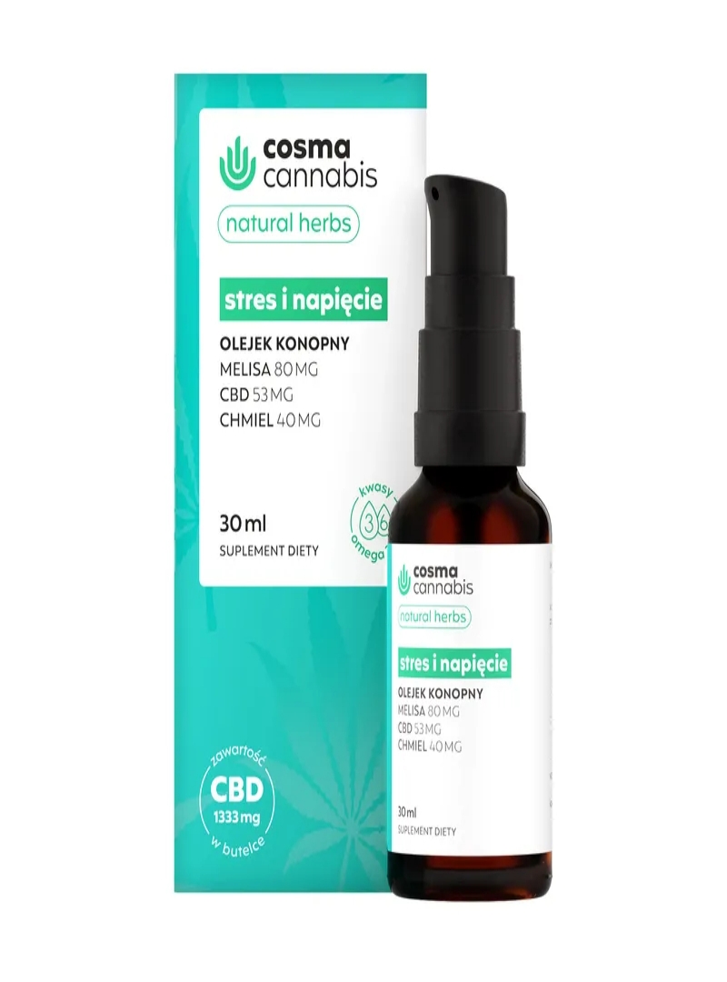 Cosma Cannabis stres i napięcie 1250 mg, 30 ml. zdjęcie 1