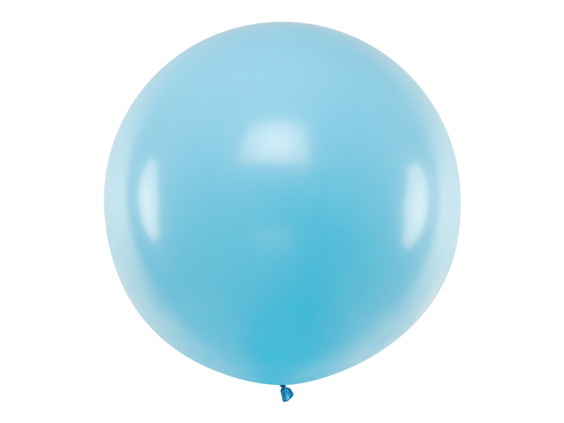 Balon gigant, okrągły 1m, Pastel Light Blue niebieski zdjęcie 1