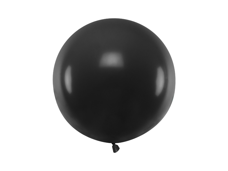 Balon gigant, okrągły 60cm, Pastel Black czarny zdjęcie 1