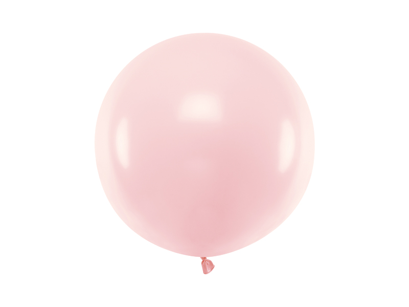 Balon gigant, okrągły 60cm, Pastel Pale Pink różowy zdjęcie 1