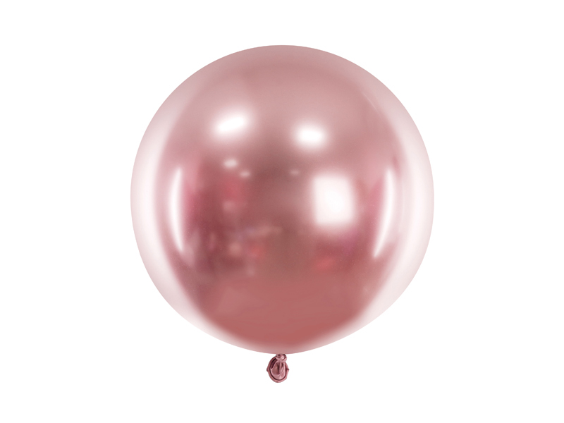 Balon gigant, okrągły 60cm, Glossy różowe złoto zdjęcie 1