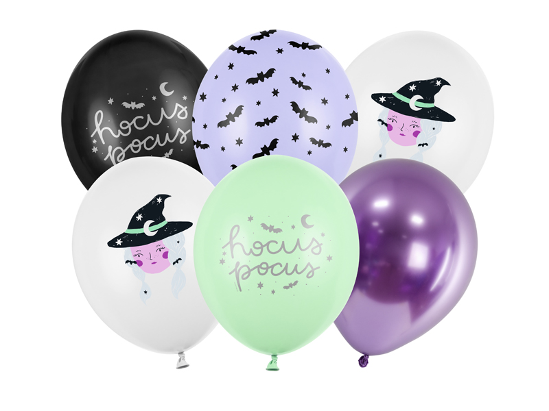 Balony 30 cm, Hocus Pocus, 6 szt. zdjęcie 1