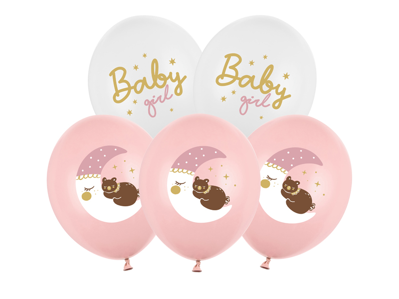 Balony 30 cm, Baby girl, 6 szt. zdjęcie 1