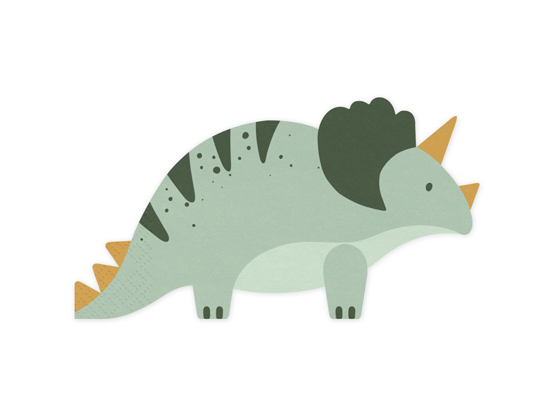 Serwetki Dinozaur Triceratops, 12 szt. zdjęcie 1