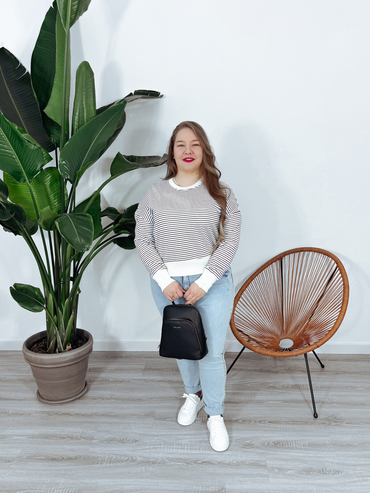 Bluza w paski śmietankowo-granatowe LA MILLA zdjęcie 2