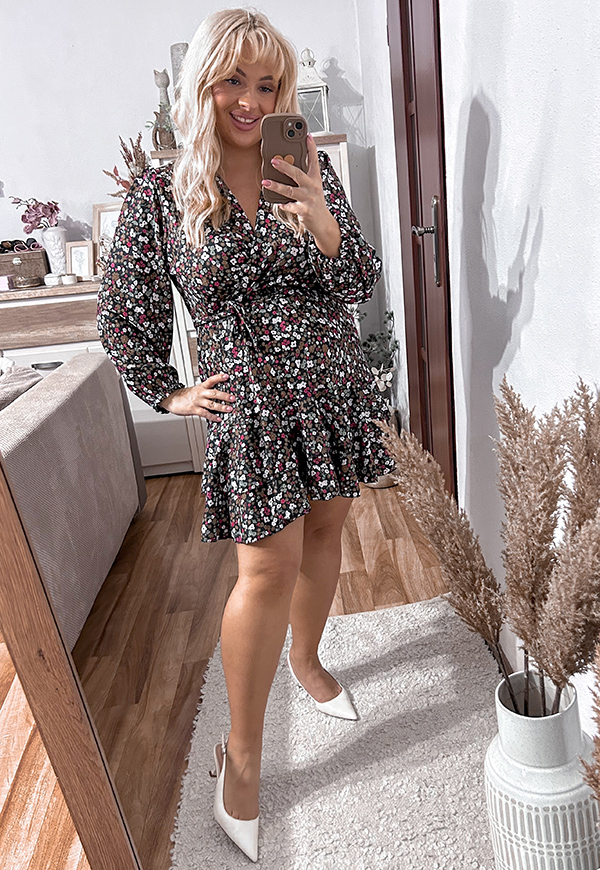 ŠATY MIA PLUS SIZE TINY FLOWERS 04 - włoski obrázek 1