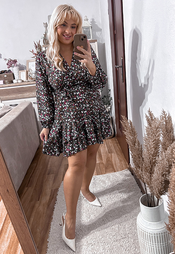 ŠATY MIA PLUS SIZE TINY FLOWERS 04 - włoski obrázek 4