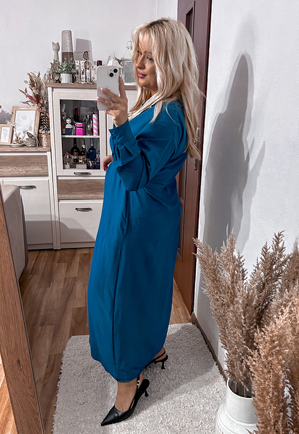 ŠATY JASMINA II PLUS SIZE SEA BLUE 04 obrázek 1